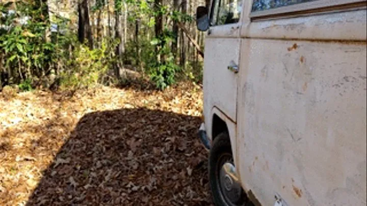 Vivian Ireene Pierce Revving the VW Bus in Red Boots - Custom 1056