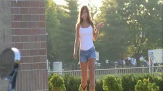 Bree Smokes & Revs the Bike in Cowgirl Boots, 1 of 2