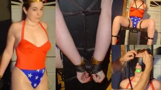 ANOTHER SUPERHEROINE TIED!!