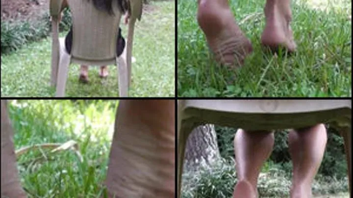 Damara Barefoot in Grass