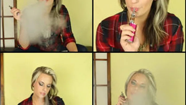 Brandi Vaping in Plaid Shirt