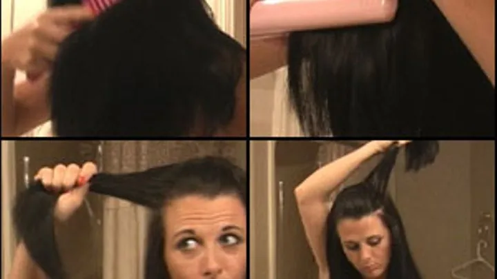 Star Straightening & Styling Her Hair