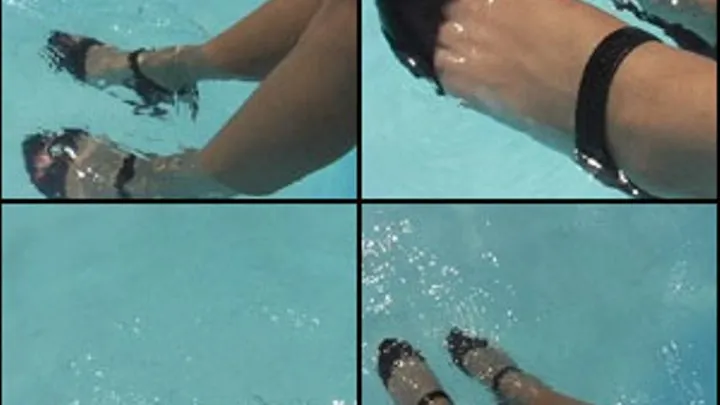 Star Playing in the Pool in High Heels