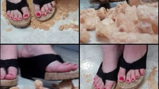 Jeanell Stepping on Pork Skins