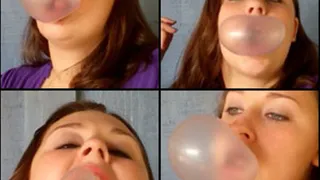 Jeanell Blowing Big Purple Bubbles