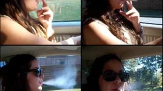 Brianna Smoking a Virginia 120 While Driving