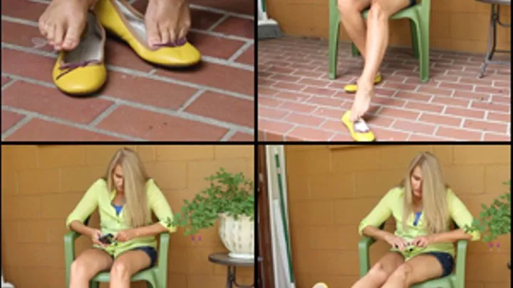 Sugar Step-Momma Shoe Dipping in Yellow Ballet Flats