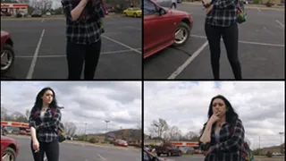 Kali Nova Smoking in Parking Lot