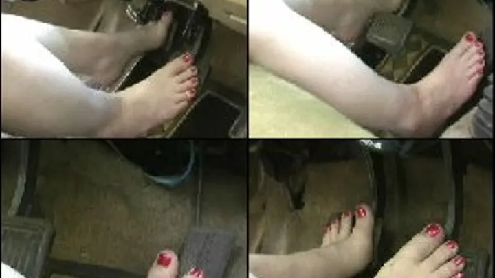 Scarlet Stuck Barefoot in Manual Diesel Truck