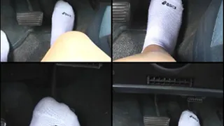 Scarlet Revving in White Footie Socks