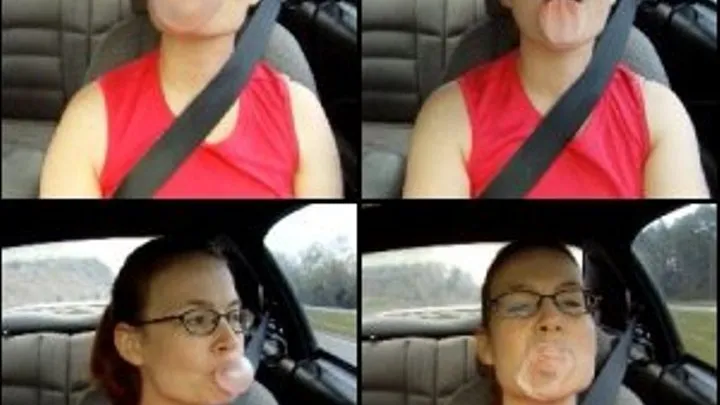 Scarlet Blowing Bubbles on the Way to the Gym