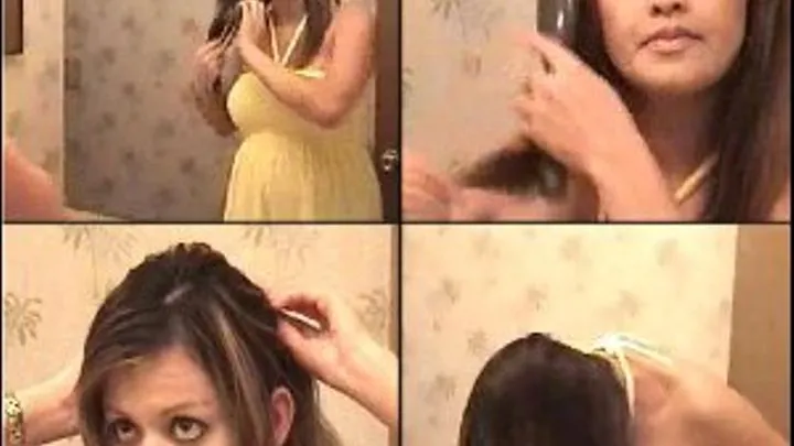 Nikki Brushes & Styles her Hair