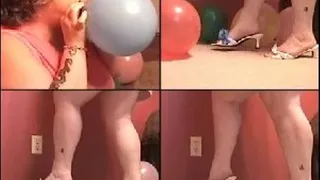 Shaliney Blows Up & Crushes 5 Balloons