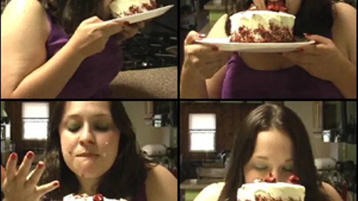 Jeanell Eating Red Velvet Cake