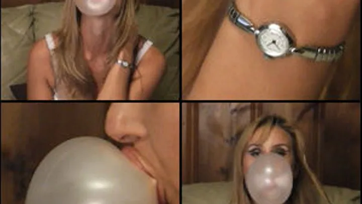 Vassanta Blowing Bubbles in White Dress & Silver Watch