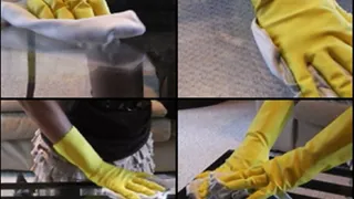 Brooke Cleaning with Yellow Gloves