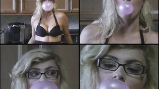 Britney Blowing Bubbles in Sexy Halter Top