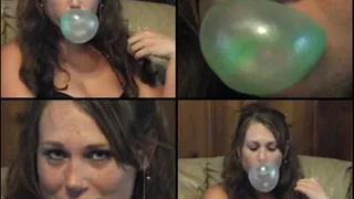 Dirty Diana Blowing Bubbles in a Bikini