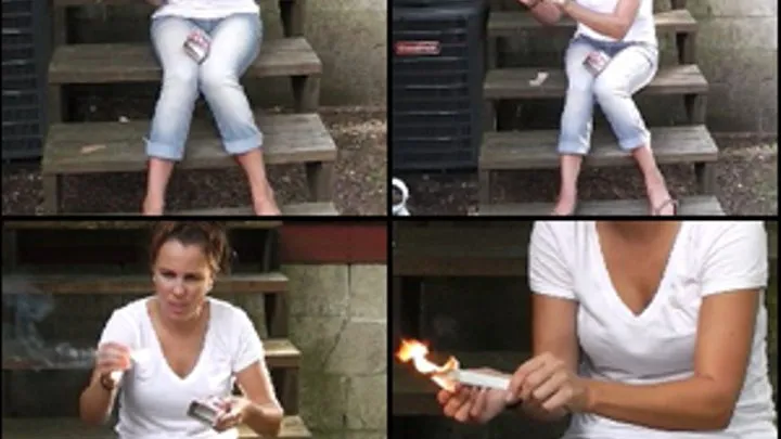 Tiffany Playing with Large Wooden Matches