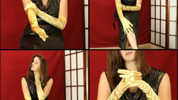 Jenny's New Gold Satin Gloves