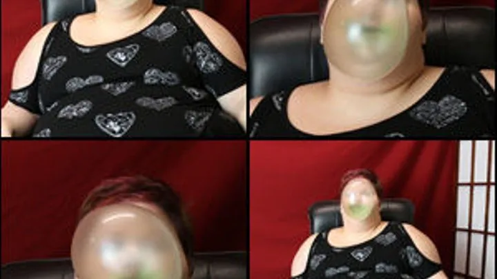 Samantha Blowing Lots of Big, Green Bubbles