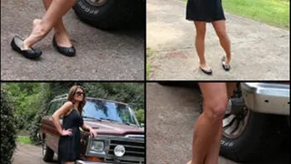 Tinsley Dipping in Black Flats Outside