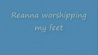 FOOT WORSHIP - Reanna worshipping my feet