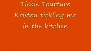TICKLING - Kristen tickling me on the kitchen