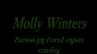 Molly Winters white thigh highs harness gag orgams