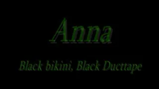 Anna in black bondage