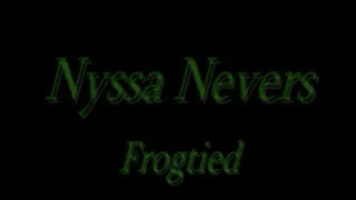 Nyssa Nevers frogtied and collared to ceiling