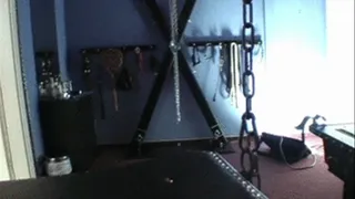 Extreme pussy piercing slut endures rough BDSM spanking Tit Busting and whipping lesson