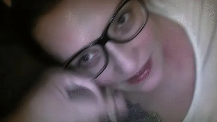 GLASSES CUMSHOT AND SWALLOW