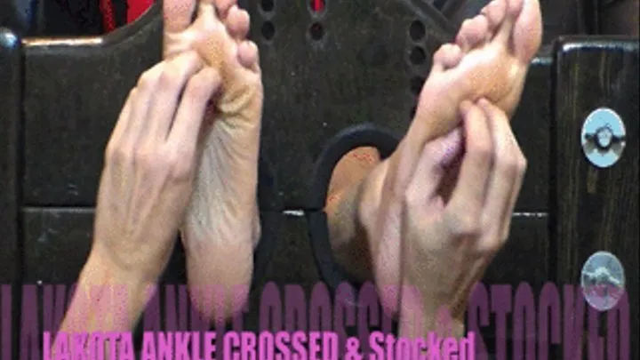 *FEET FIRST POV* Version-Lakota Ankle Crossed in Stocks