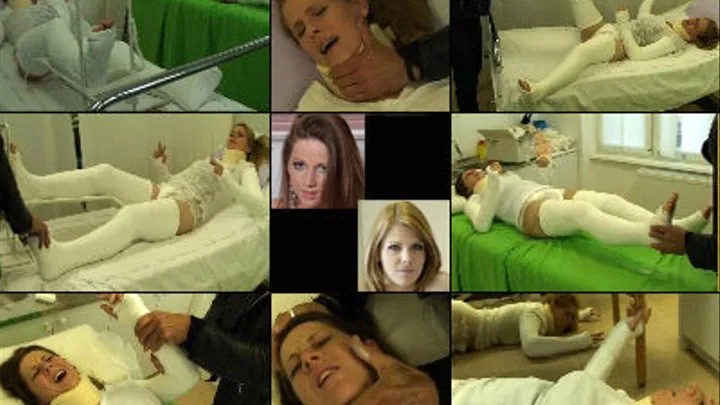 Bianca & Dee Multi-Casted with Neck Brace and Diaper - Casted, Immobile and Roughed up by the Mob