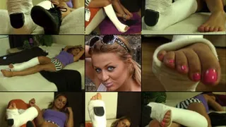 Sonja SLWC Cast Foot Selfies to Pass the Time