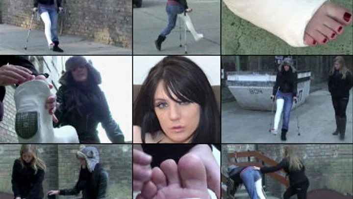 Samantha LLWC Crutching Tourist and Extreme Foot Play (in )