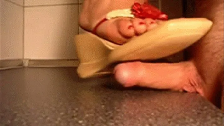 Flower thong sandals cock crush