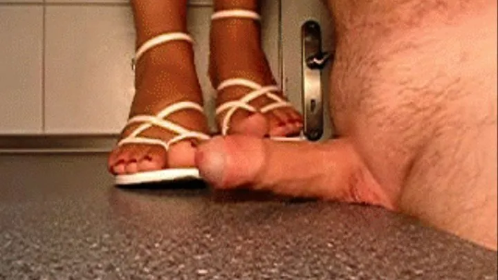 White heel sandals cock crush