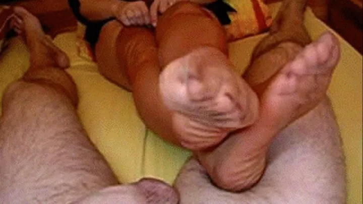 Tan rht nylon footjob