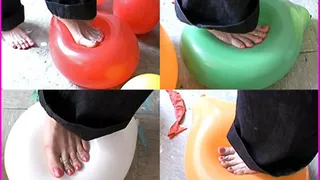 Janina pops Balloons with her gorgeous Bare Feet pt. 1