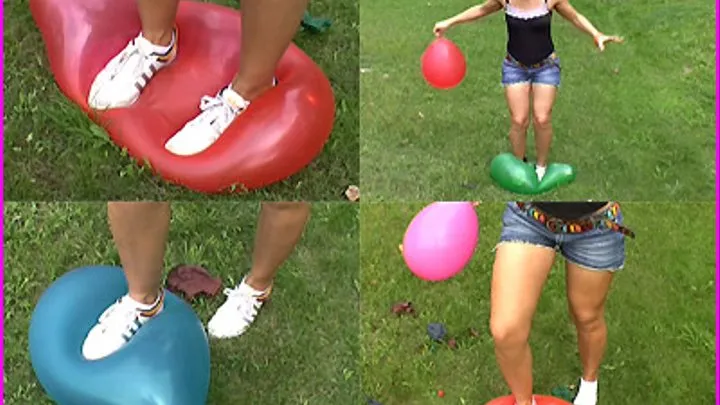 Sheila pops Balloons in Sneakers and white Socks pt. 2