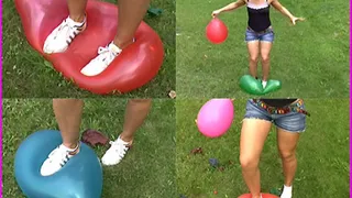 Sheila pops Balloons in Sneakers and white Socks pt. 2