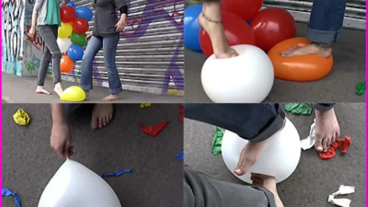 Sina and Mina's Barefoot Balloon Burst