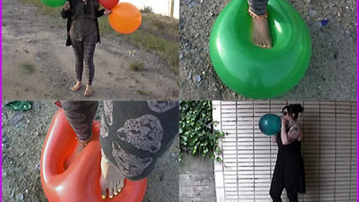 Manila and Mona step on Balloons barefooted