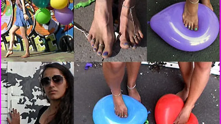 Eve, Soraya and Kalisi pop Balloons with their Bare Feet