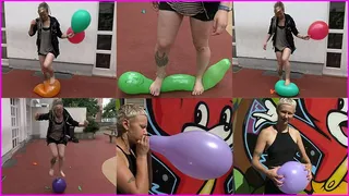 Punk Girls Bronco and Solara pop Balloons