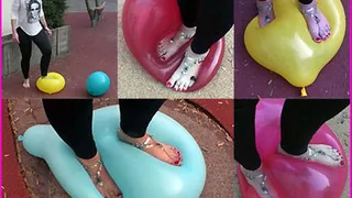 Ivy's first time Barefoot Balloon Pop
