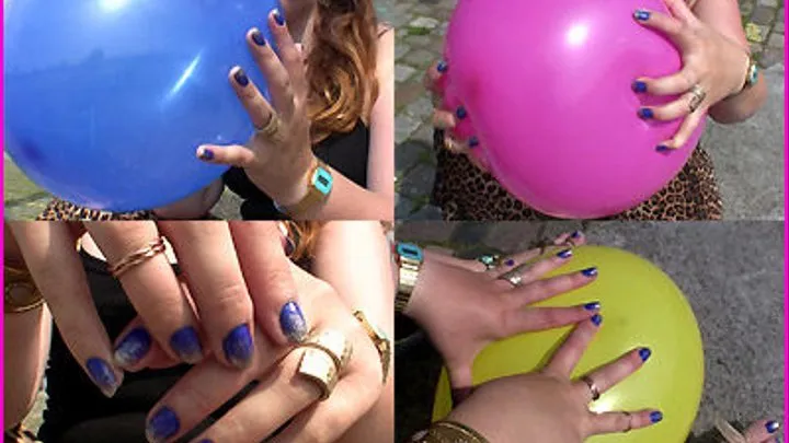 Anchor Pops Balloons with her Manicured Fingers and her Hands