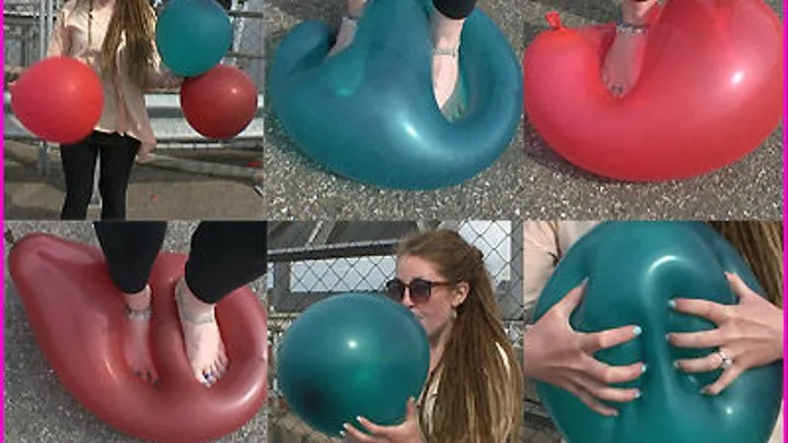 Gwen pops Balloons with her Fingers and Feet